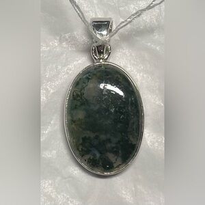 Moss agate pendant